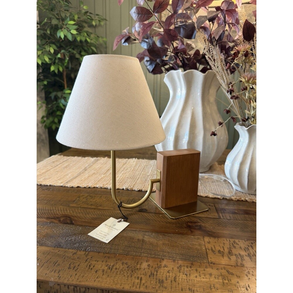 Wood Mid Tone Bookshelf Lamp - Hearth & Hand with Magnolia